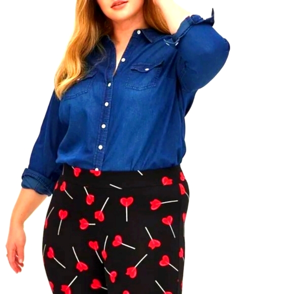 ❤️NWT TORRID LEGGING - RED HEART PRINT LOLLIPOP - PLUS SIZE - Picture 7 of 10